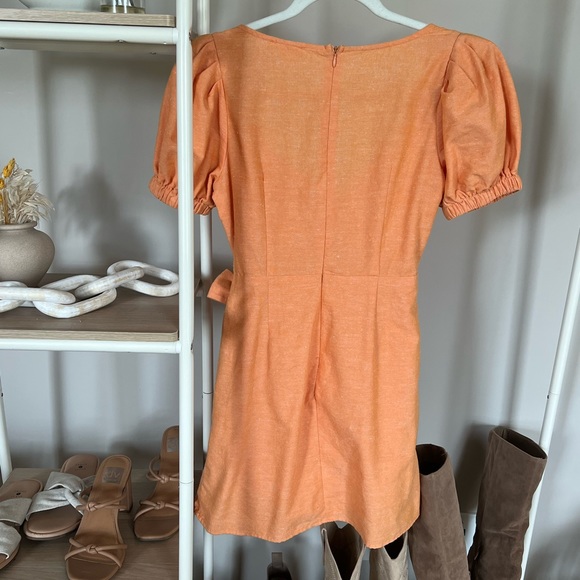L’atiste Orange Wrap Dress - Picture 4 of 6